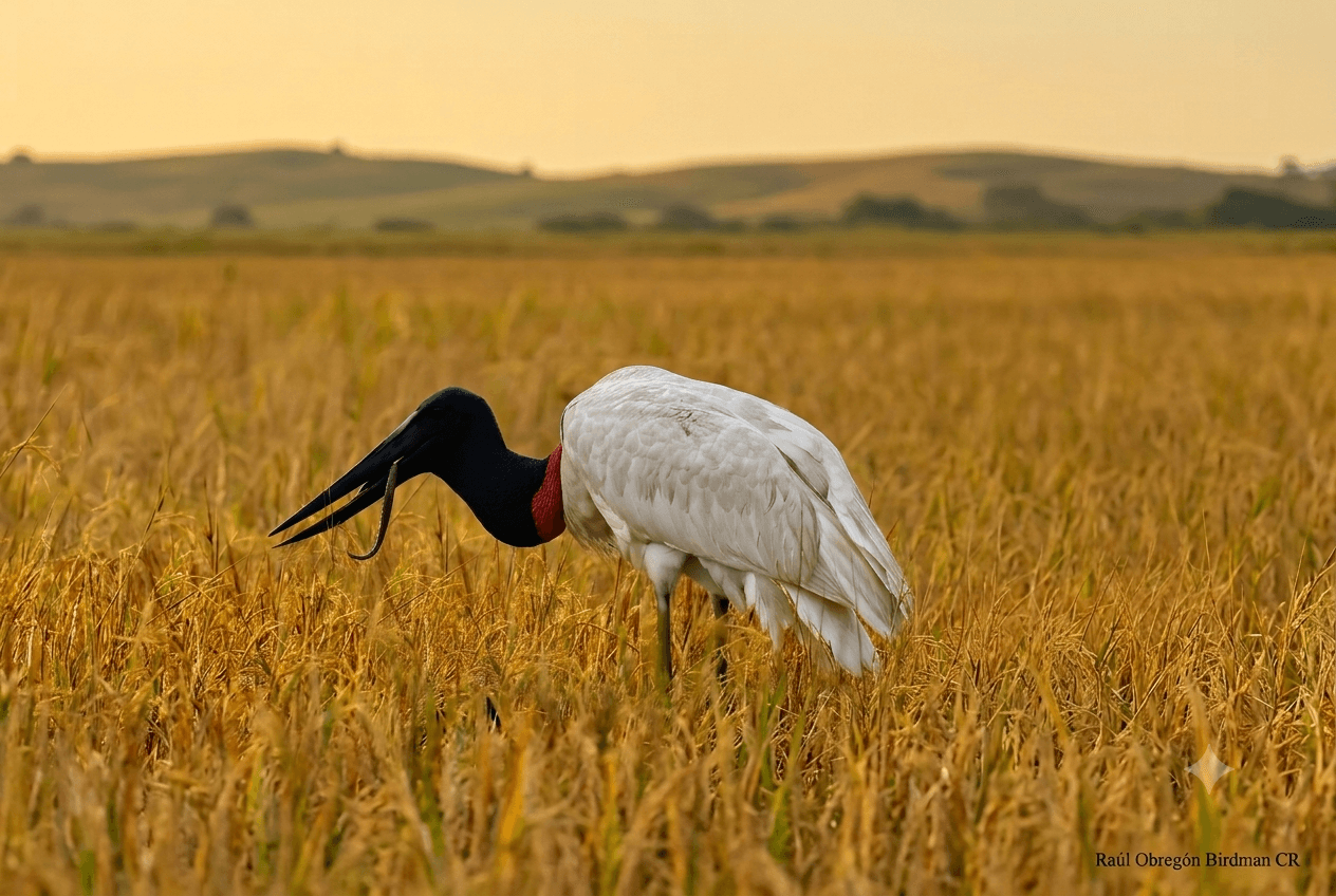 Jabiru bird in Costa Rica